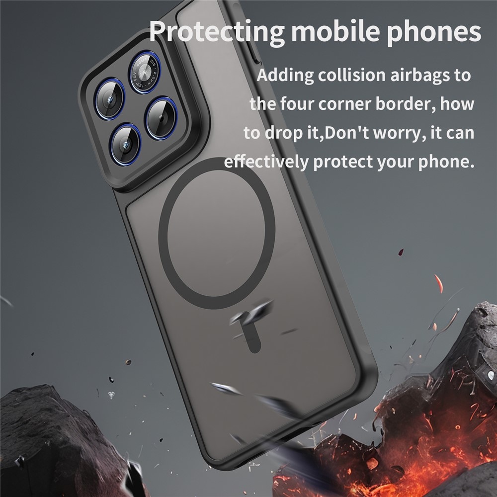 Case matný gelový obal s MagSafe na Motorola Edge 70 5G - černý