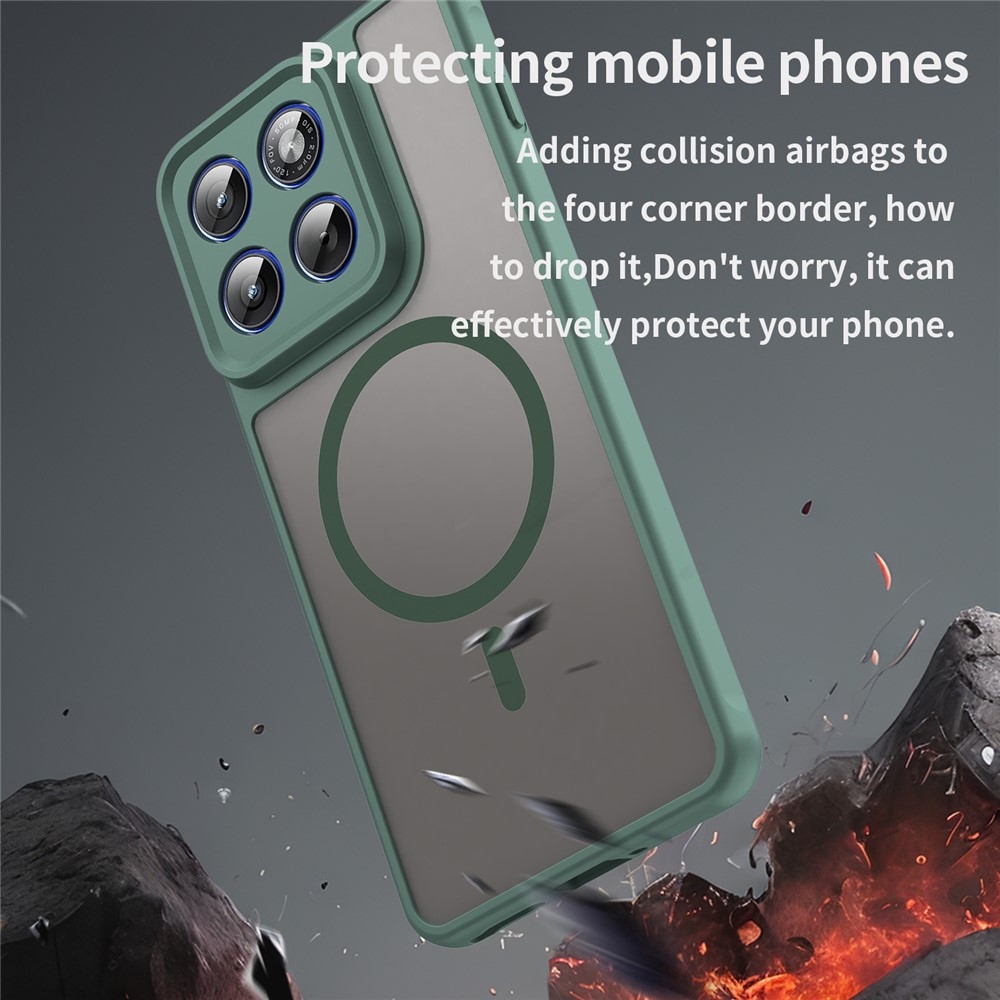 Case matný gelový obal s MagSafe na Motorola Edge 70 5G - zelený