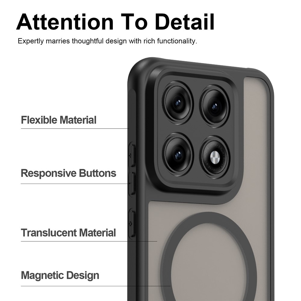 Case matný gelový obal s MagSafe na Motorola Edge 70 Pro 5G - černý