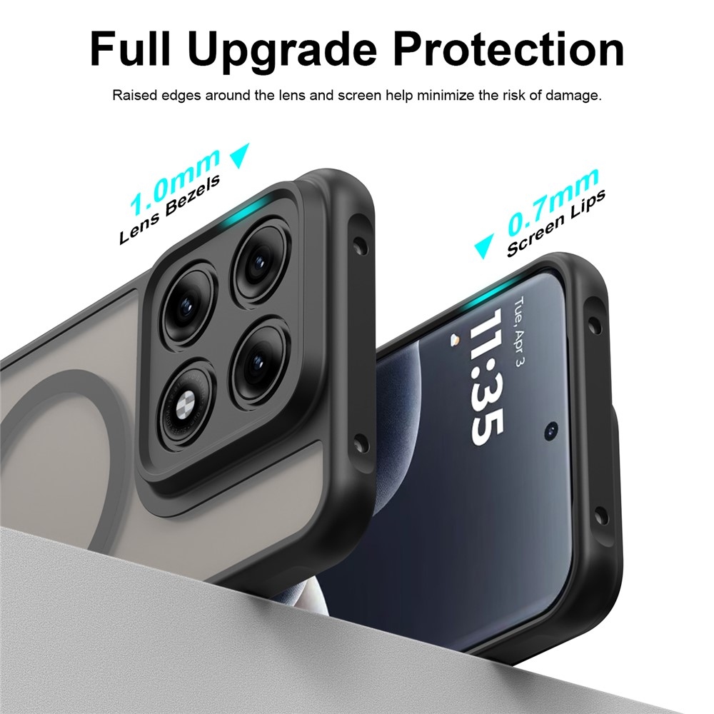 Case matný gelový obal s MagSafe na Motorola Edge 70 Pro 5G - černý