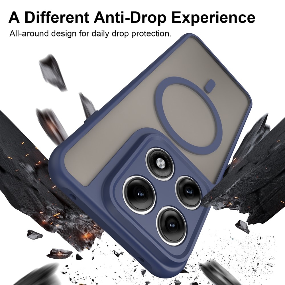 Case matný gelový obal s MagSafe na Motorola Edge 70 Pro 5G - modrý
