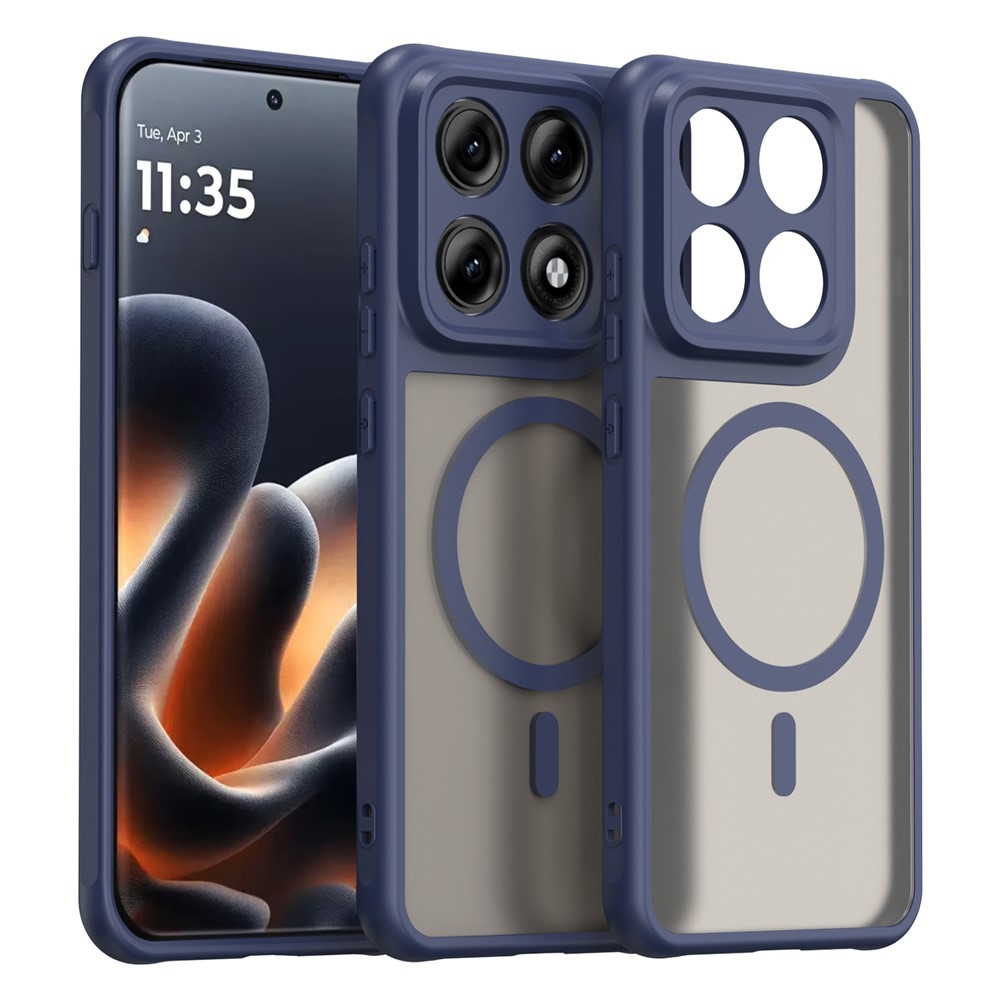 Case matný gelový obal s MagSafe na Motorola Edge 70 Pro 5G - modrý