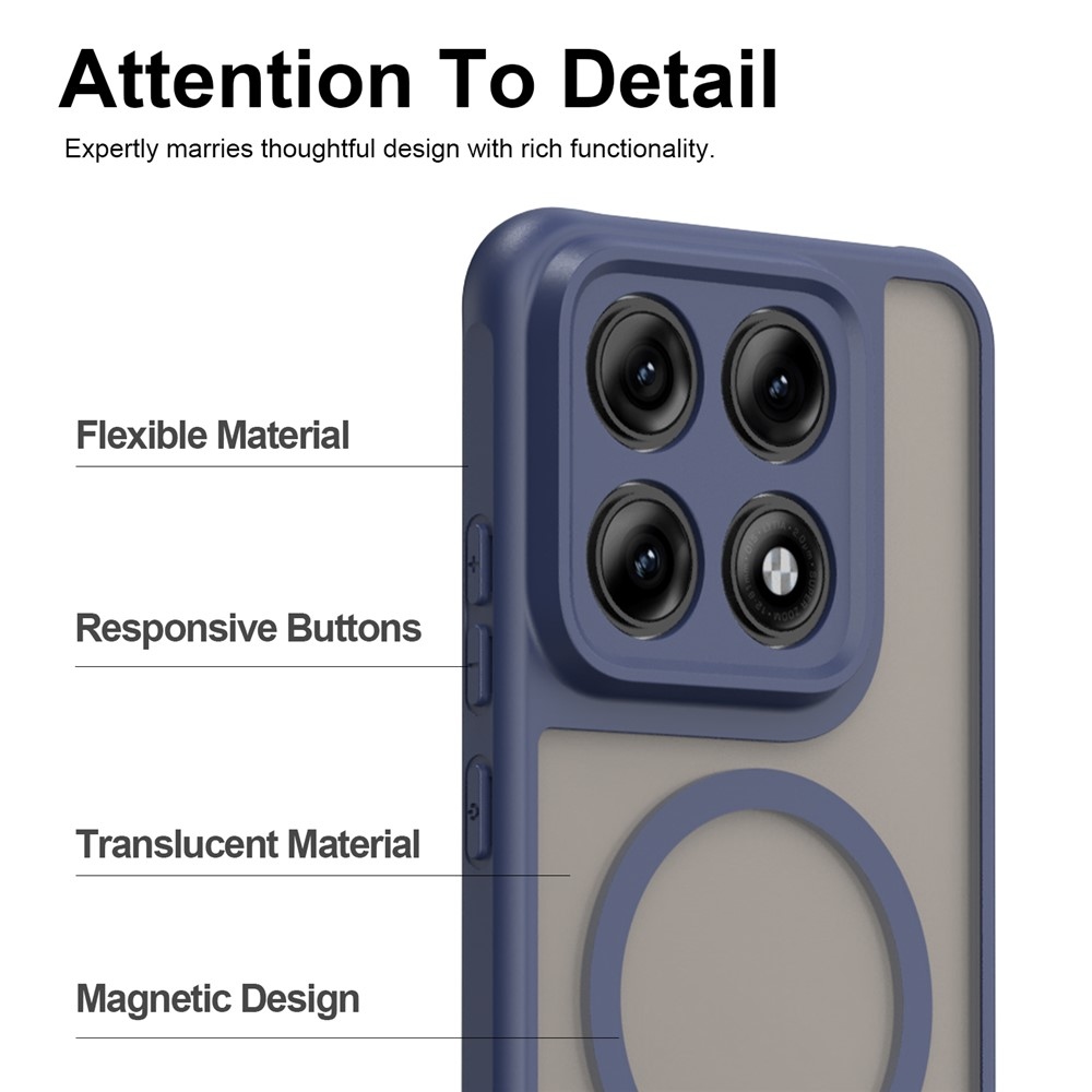Case matný gelový obal s MagSafe na Motorola Edge 70 Pro 5G - modrý