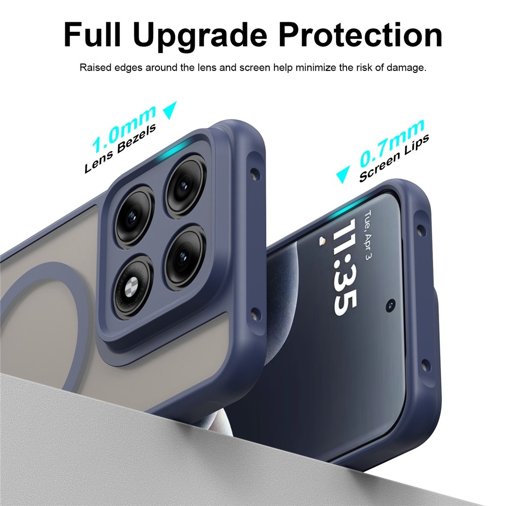 Case matný gelový obal s MagSafe na Motorola Edge 70 Pro 5G - modrý
