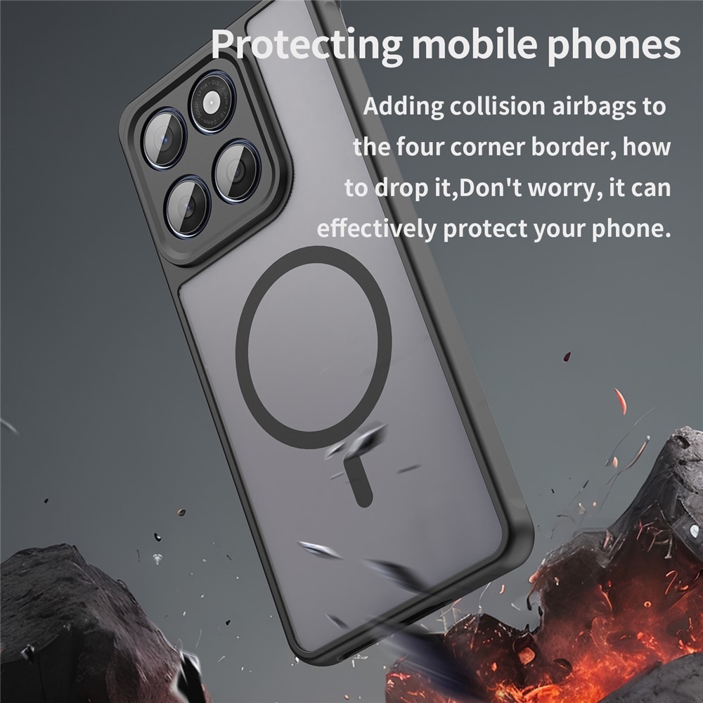Case matný gelový obal s MagSafe na Motorola Moto G57 Power 5G - černý