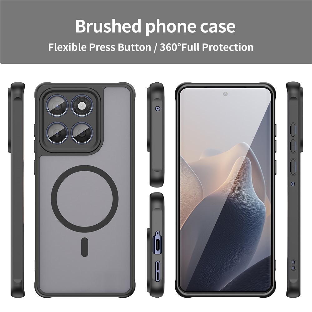 Case matný gelový obal s MagSafe na Motorola Moto G57 Power 5G - černý