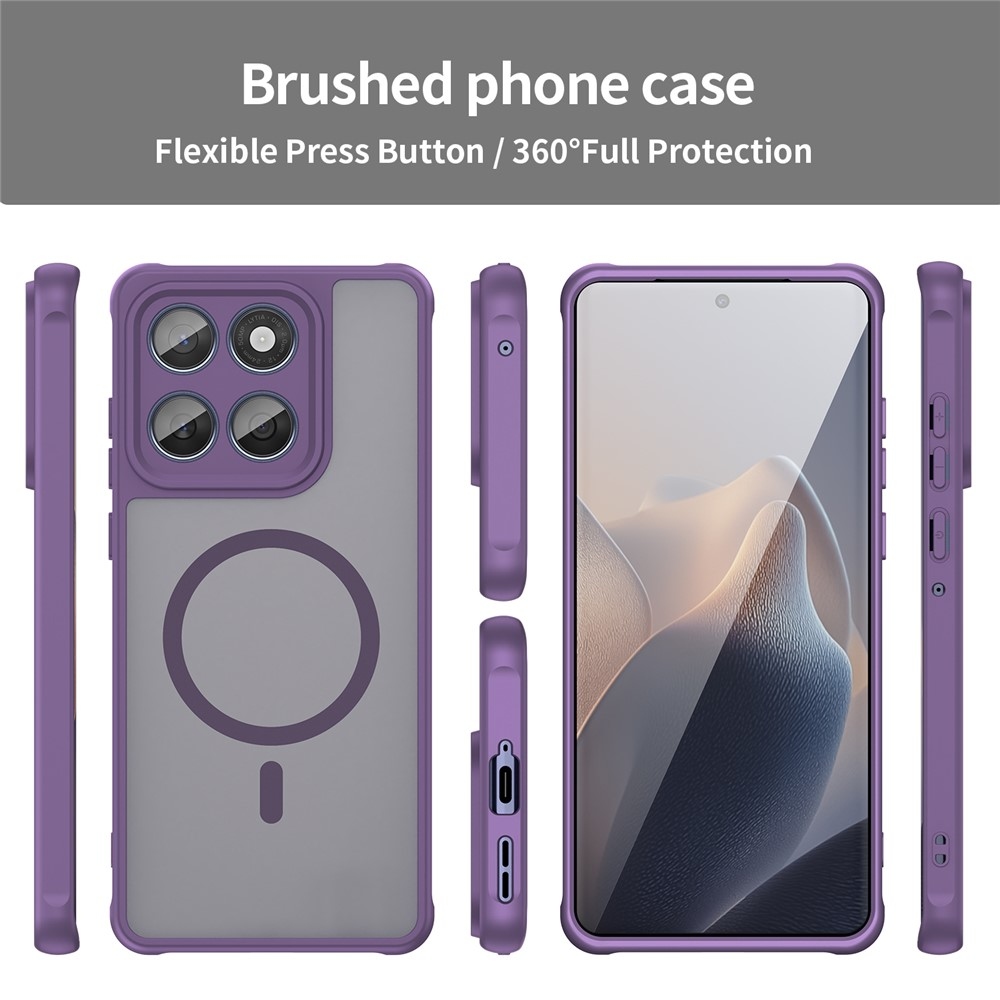 Case matný gelový obal s MagSafe na Motorola Moto G57 Power 5G - fialový