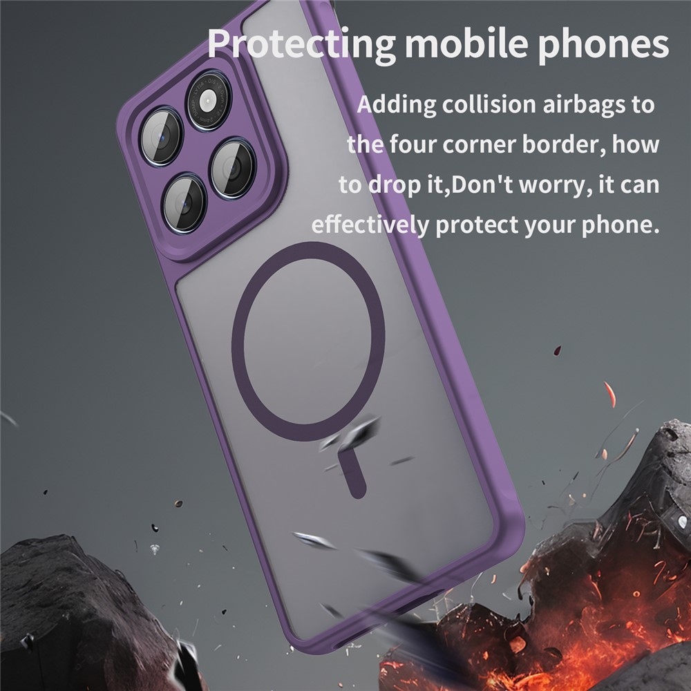 Case matný gelový obal s MagSafe na Motorola Moto G57 Power 5G - fialový