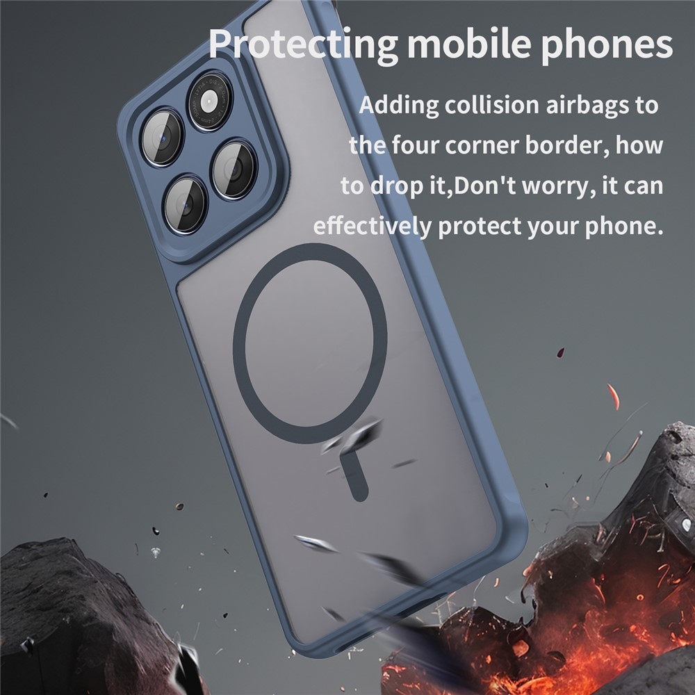 Case matný gelový obal s MagSafe na Motorola Moto G57 Power 5G - modrý