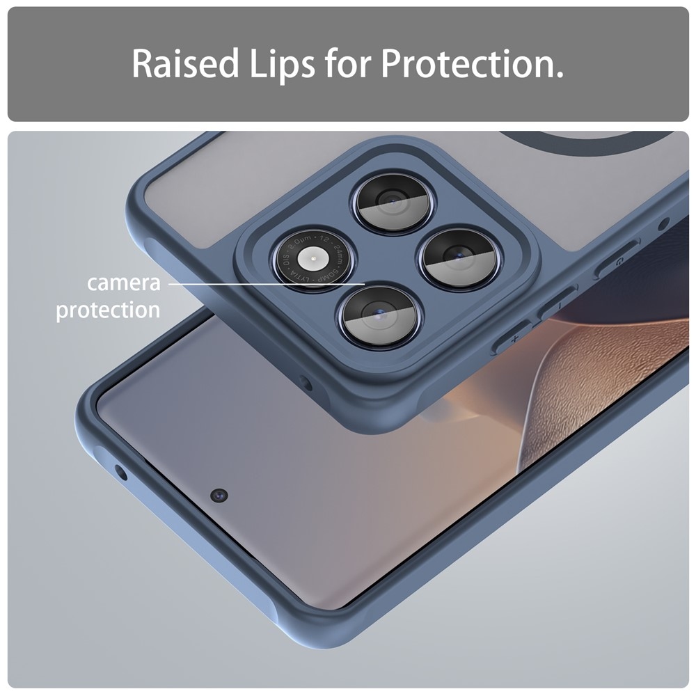 Case matný gelový obal s MagSafe na Motorola Moto G57 Power 5G - modrý