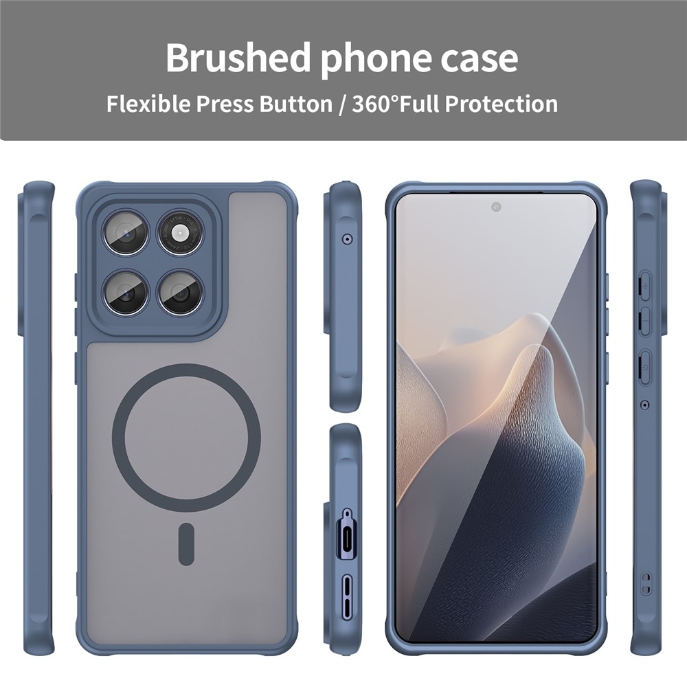 Case matný gelový obal s MagSafe na Motorola Moto G57 Power 5G - modrý
