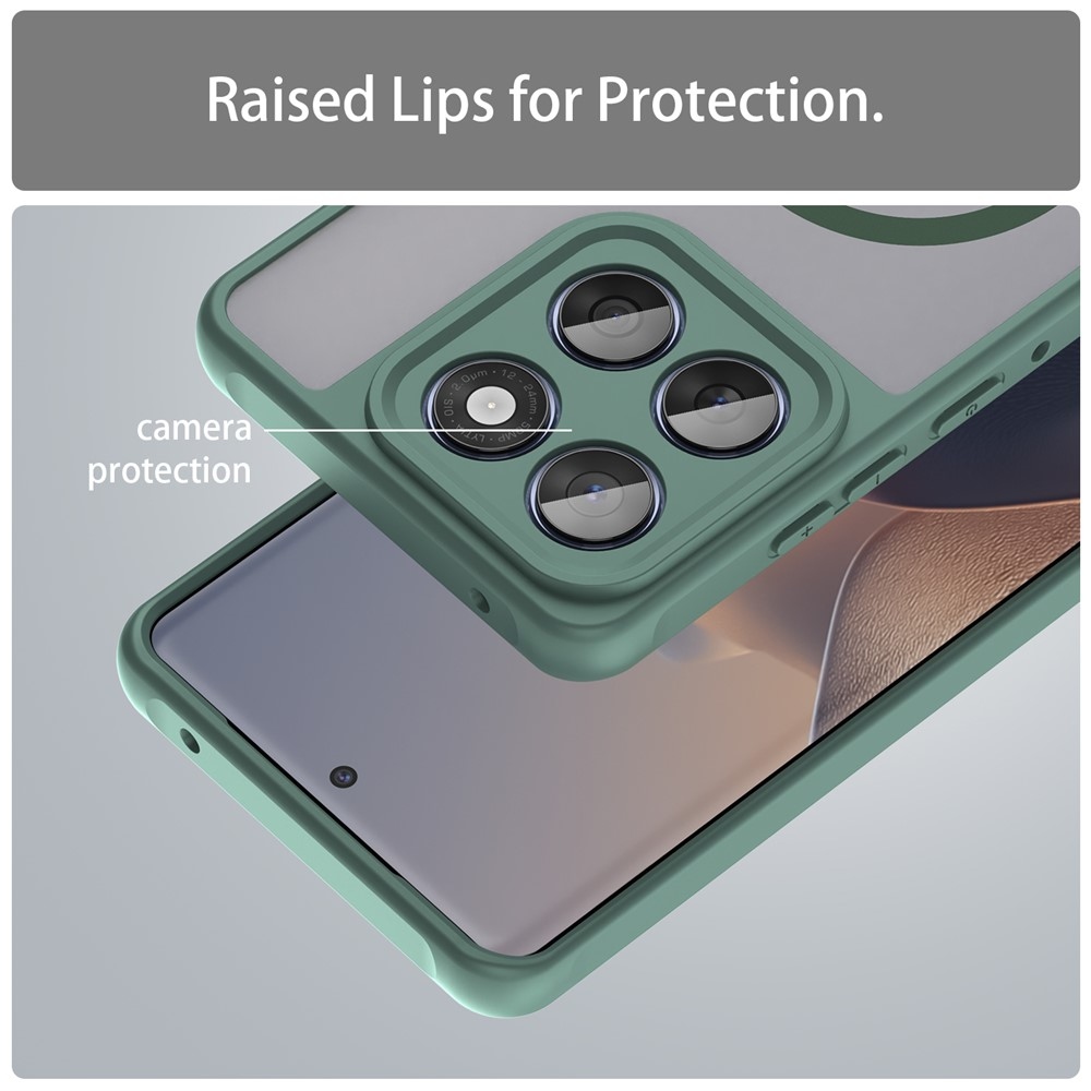 Case matný gelový obal s MagSafe na Motorola Moto G57 Power 5G - zelený