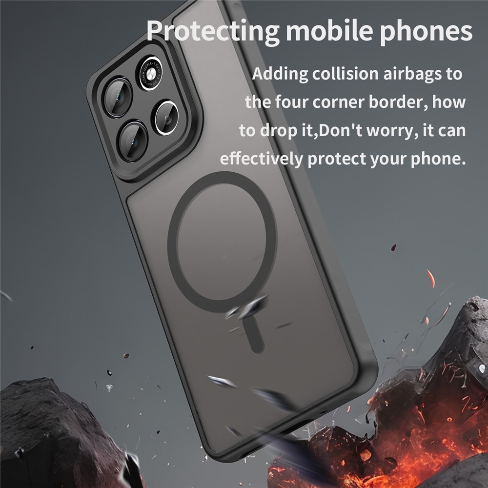 Case matný gelový obal s MagSafe na Motorola Moto G86 5G - černý