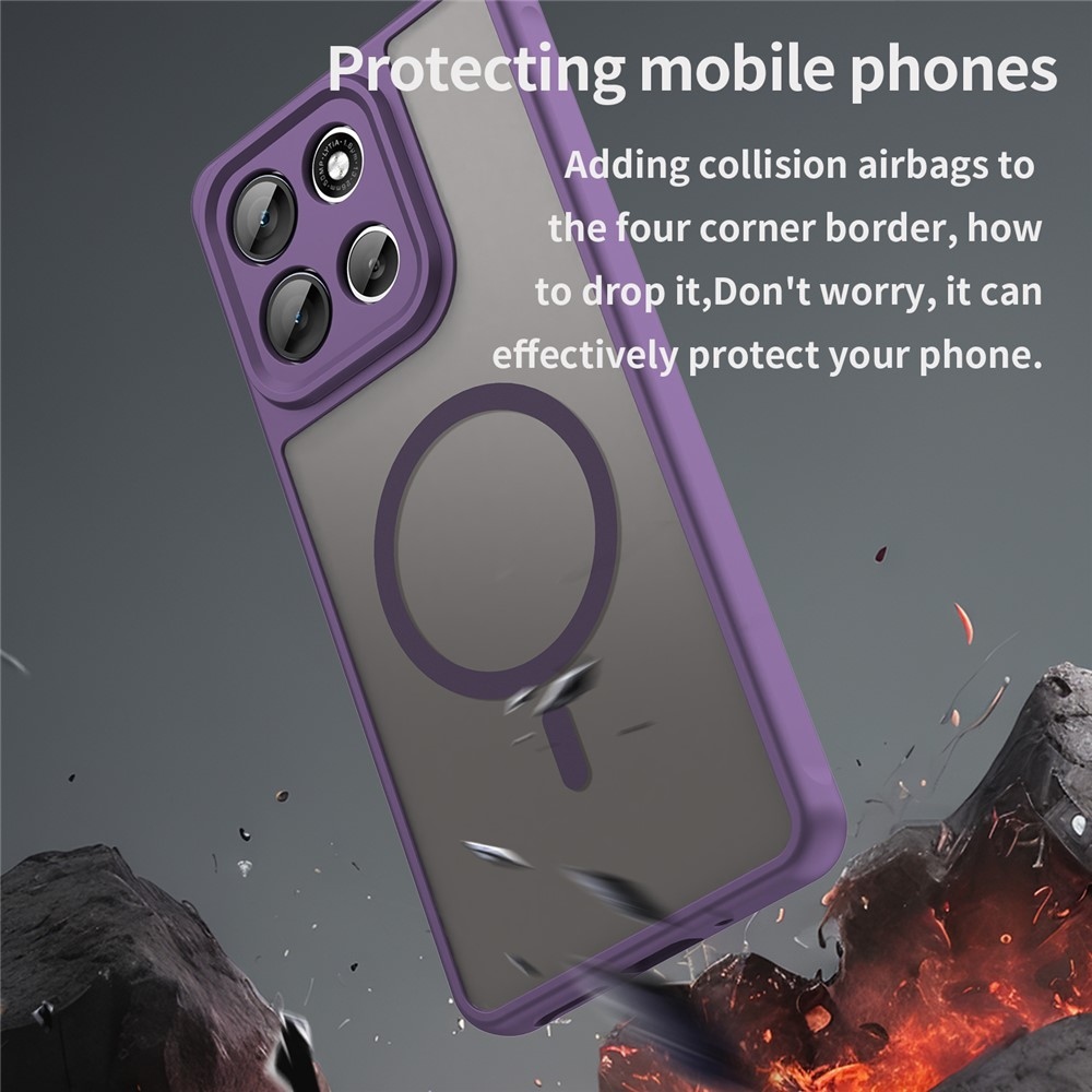 Case matný gelový obal s MagSafe na Motorola Moto G86 5G - fialový