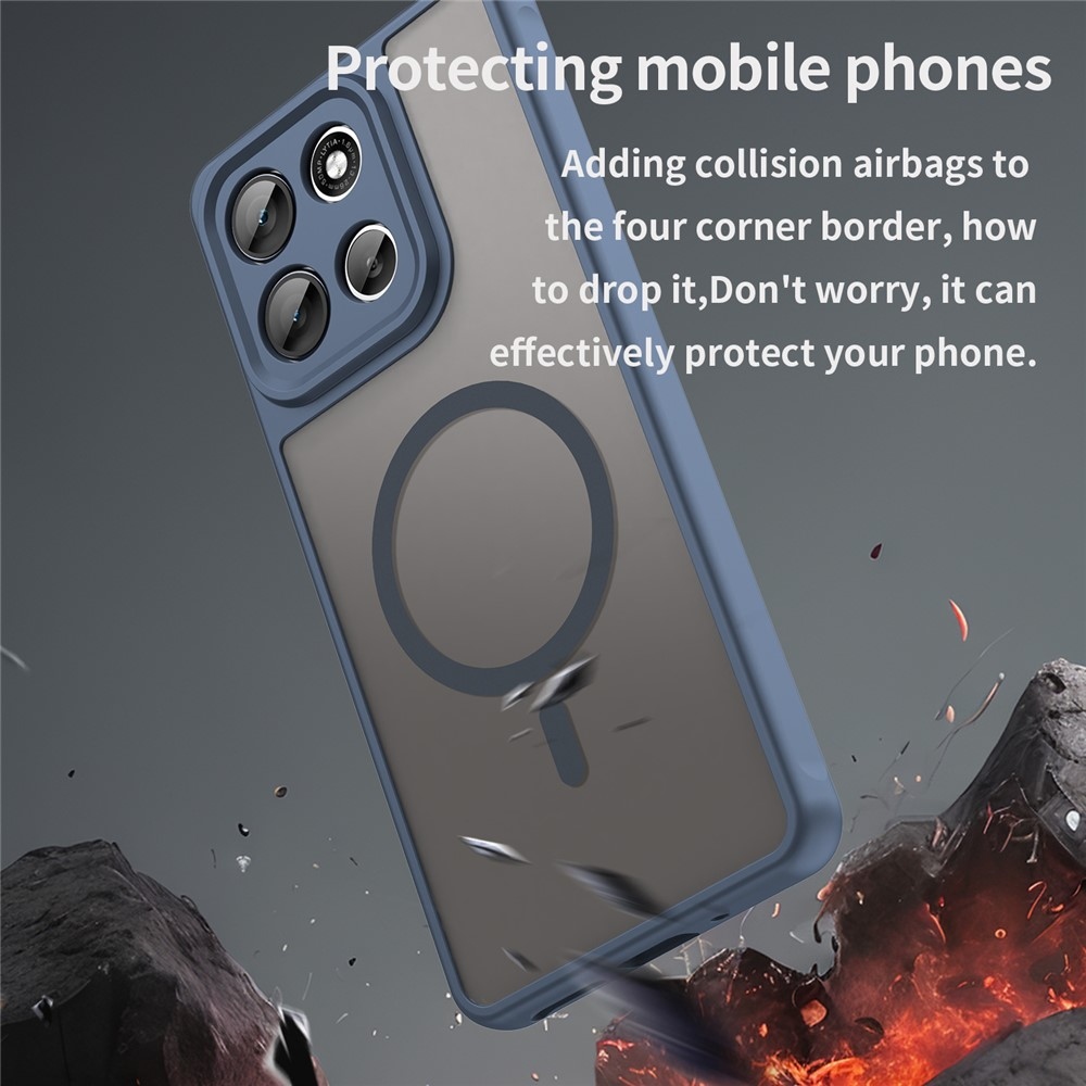 Case matný gelový obal s MagSafe na Motorola Moto G86 5G - modrý