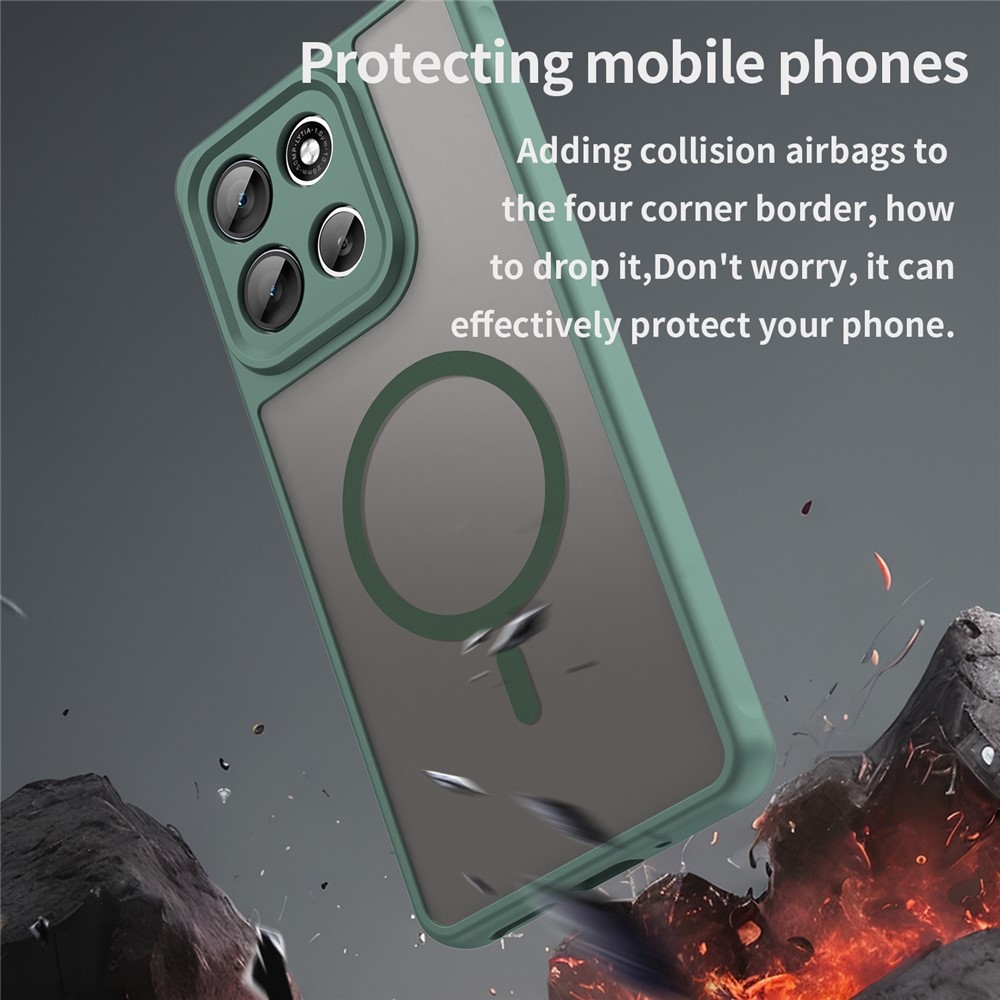Case matný gelový obal s MagSafe na Motorola Moto G86 5G - zelený