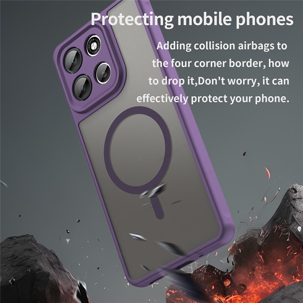 Case matný gelový obal s MagSafe na Motorola Moto G86 Power 5G - fialový