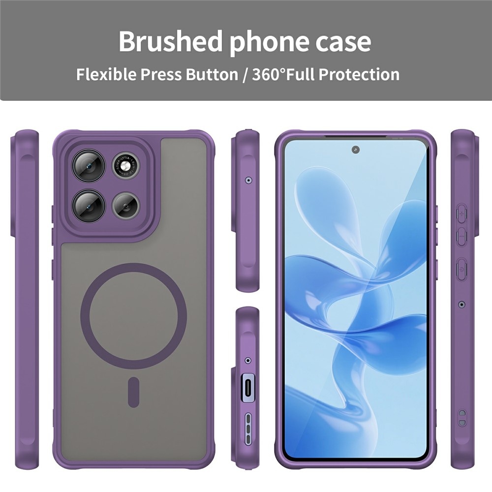 Case matný gelový obal s MagSafe na Motorola Moto G86 Power 5G - fialový