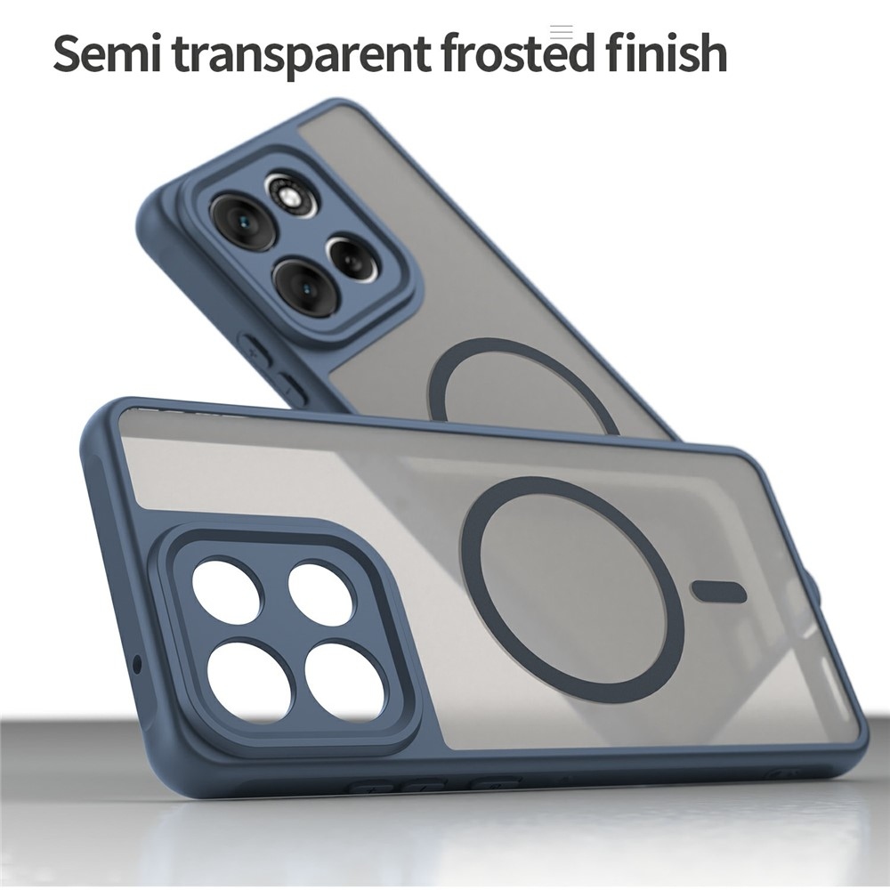 Case matný gelový obal s MagSafe na Motorola Moto G86 Power 5G - modrý