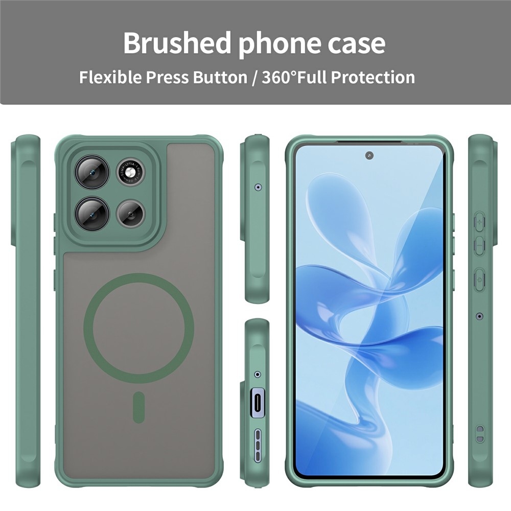 Case matný gelový obal s MagSafe na Motorola Moto G86 Power 5G - zelený