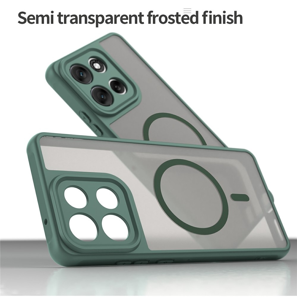 Case matný gelový obal s MagSafe na Motorola Moto G86 Power 5G - zelený