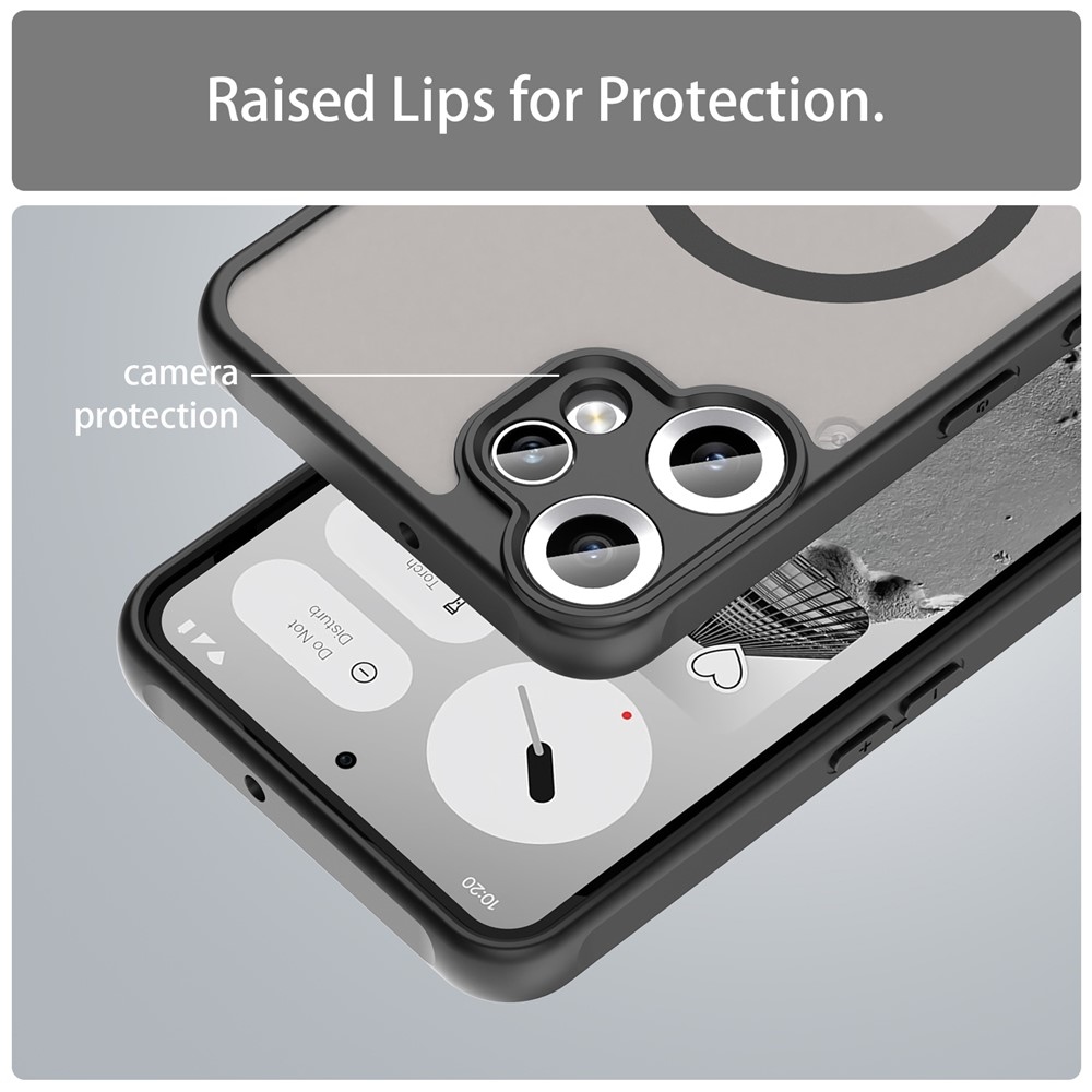 Case matný gelový obal s MagSafe na Nothing CMF Phone 2 Pro - černý