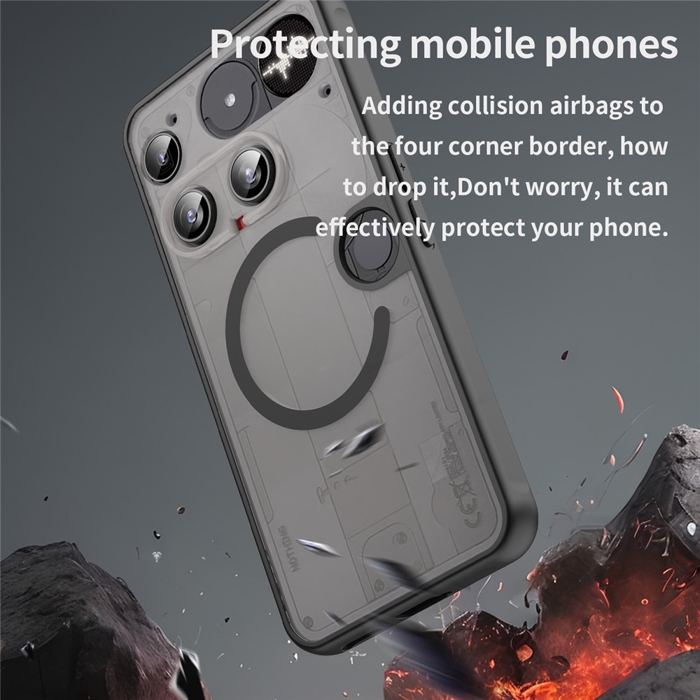 Case matný gelový obal s MagSafe na Nothing Phone (3) 5G - černý