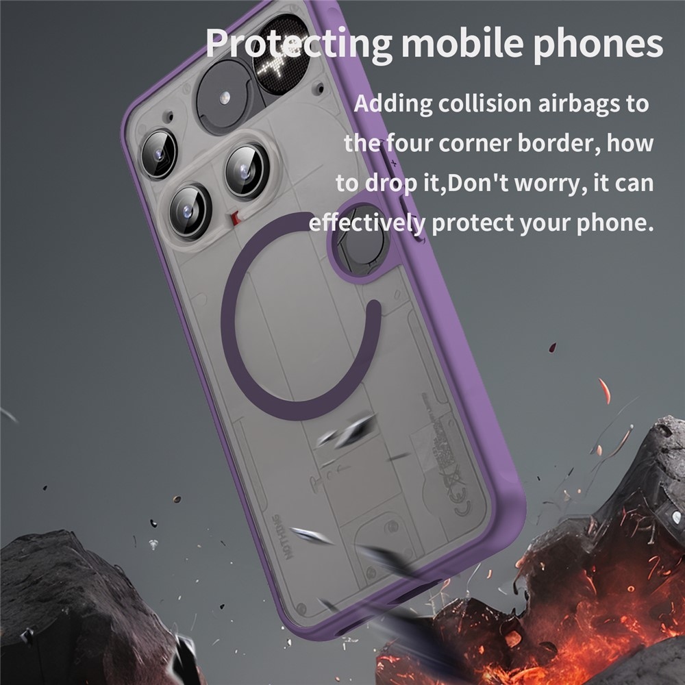 Case matný gelový obal s MagSafe na Nothing Phone (3) 5G - fialový