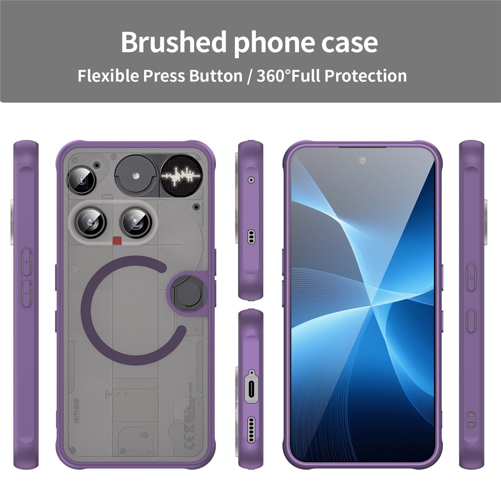 Case matný gelový obal s MagSafe na Nothing Phone (3) 5G - fialový