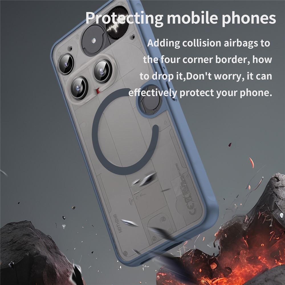 Case matný gelový obal s MagSafe na Nothing Phone (3) 5G - modrý