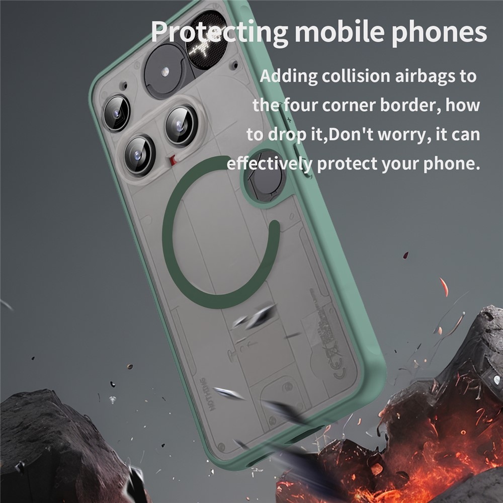 Case matný gelový obal s MagSafe na Nothing Phone (3) 5G - zelený