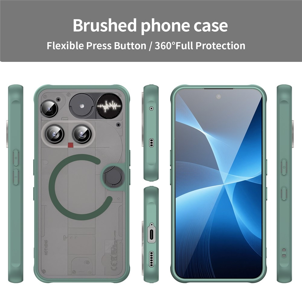 Case matný gelový obal s MagSafe na Nothing Phone (3) 5G - zelený