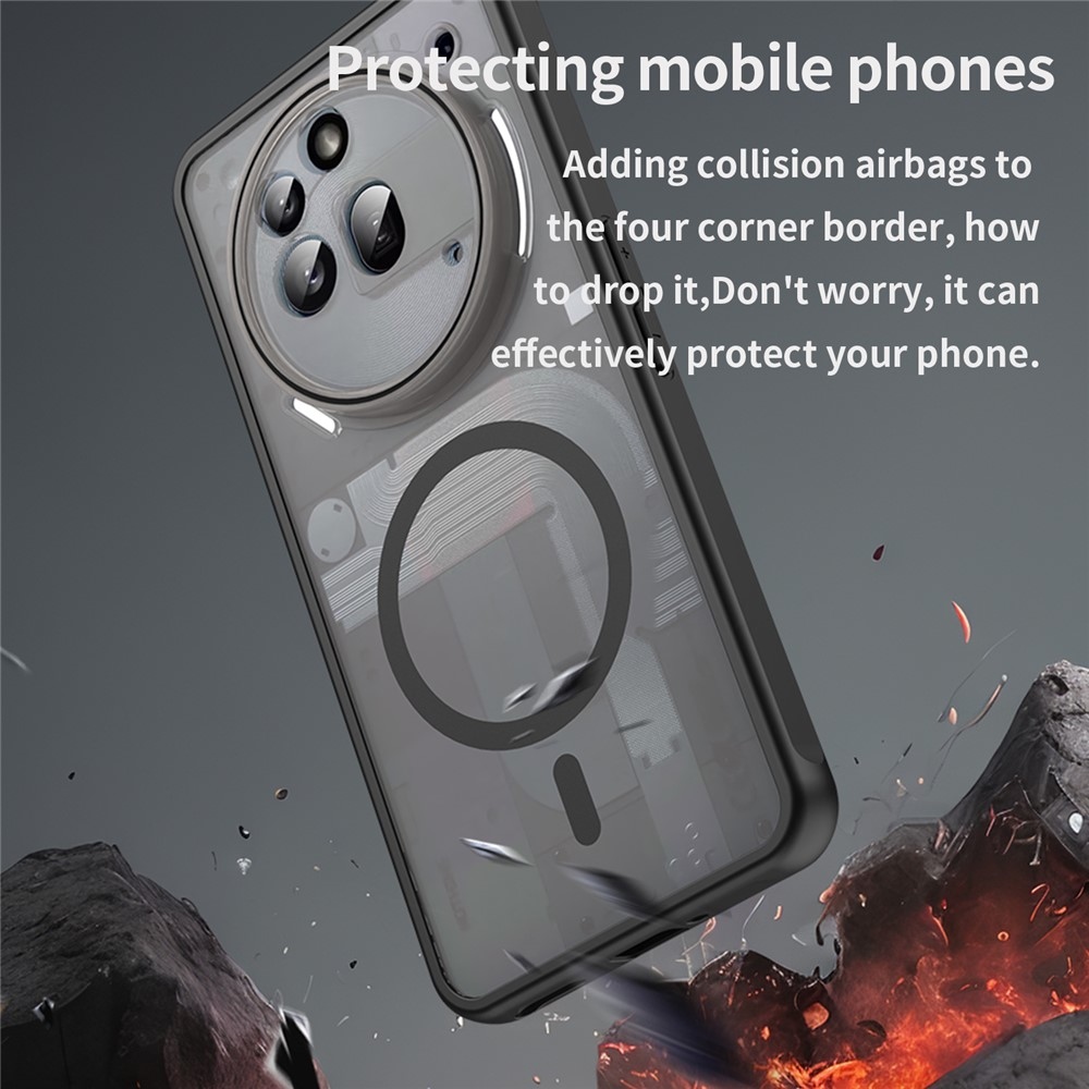 Case matný gelový obal s MagSafe na Nothing Phone (3a) Pro - černý