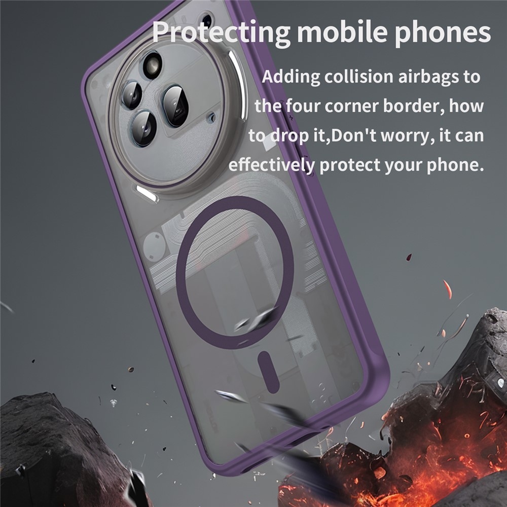 Case matný gelový obal s MagSafe na Nothing Phone (3a) Pro - fialový