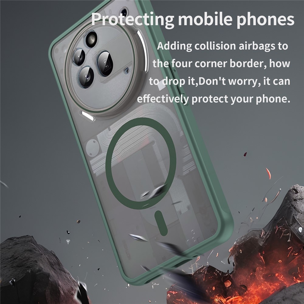 Case matný gelový obal s MagSafe na Nothing Phone (3a) Pro - zelený