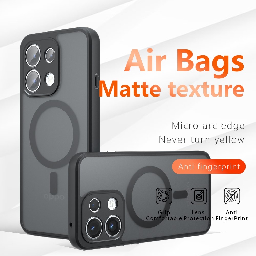 Case matný gelový obal s MagSafe na Oppo Reno 16 FS 5G - černý