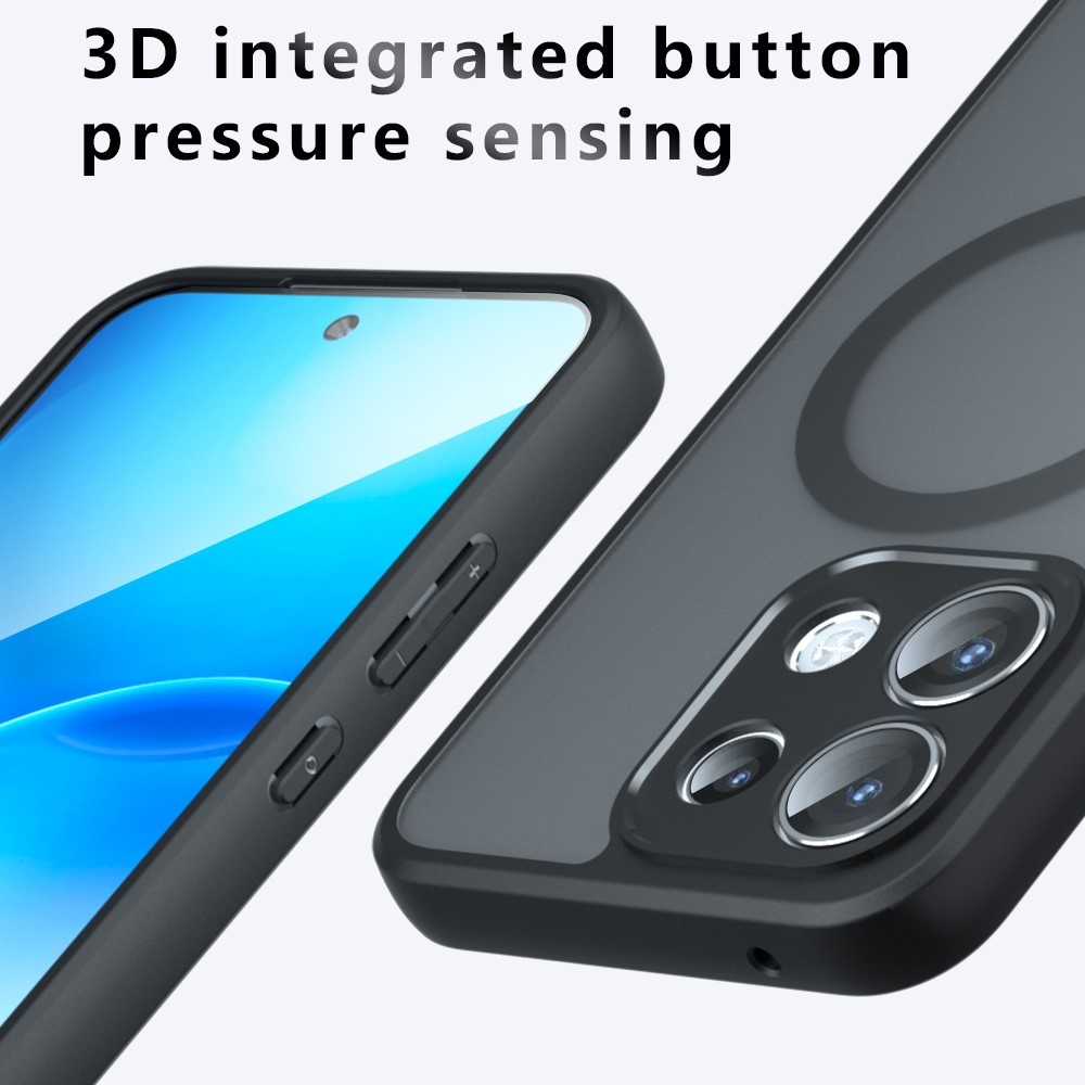 Case matný gelový obal s MagSafe na Oppo Reno 16 FS 5G - černý
