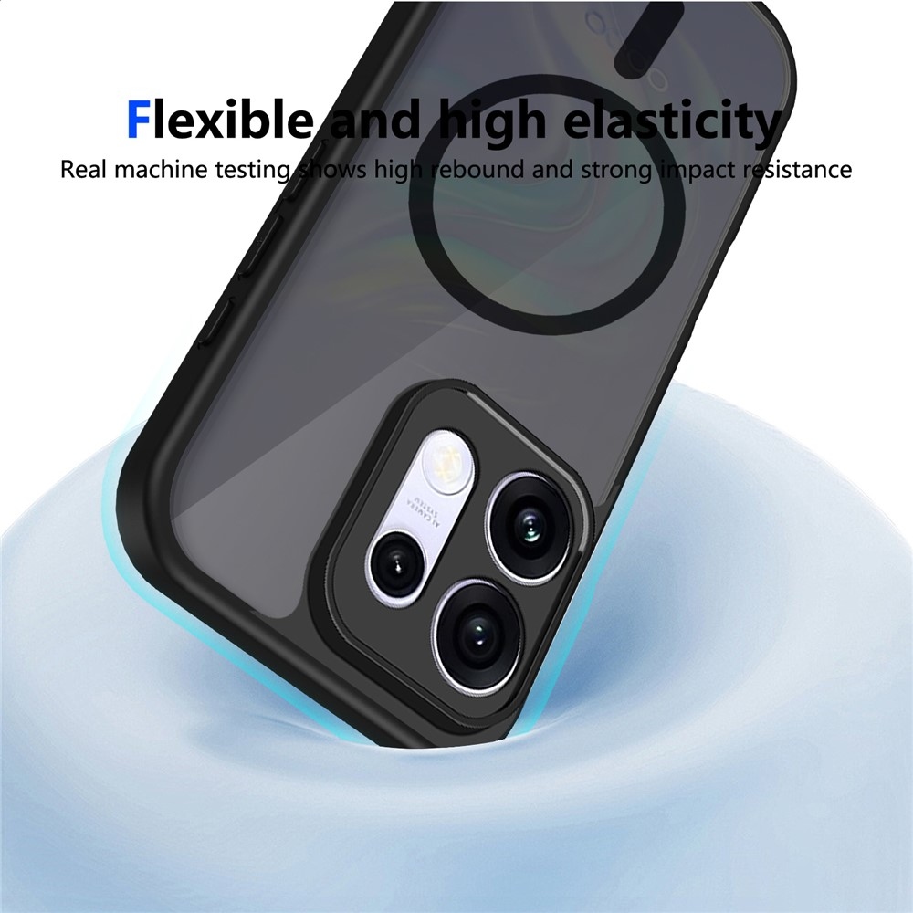 Case matný gelový obal s MagSafe na Oppo Reno 16 Pro 5G/Oppo Reno 16 5G - černý