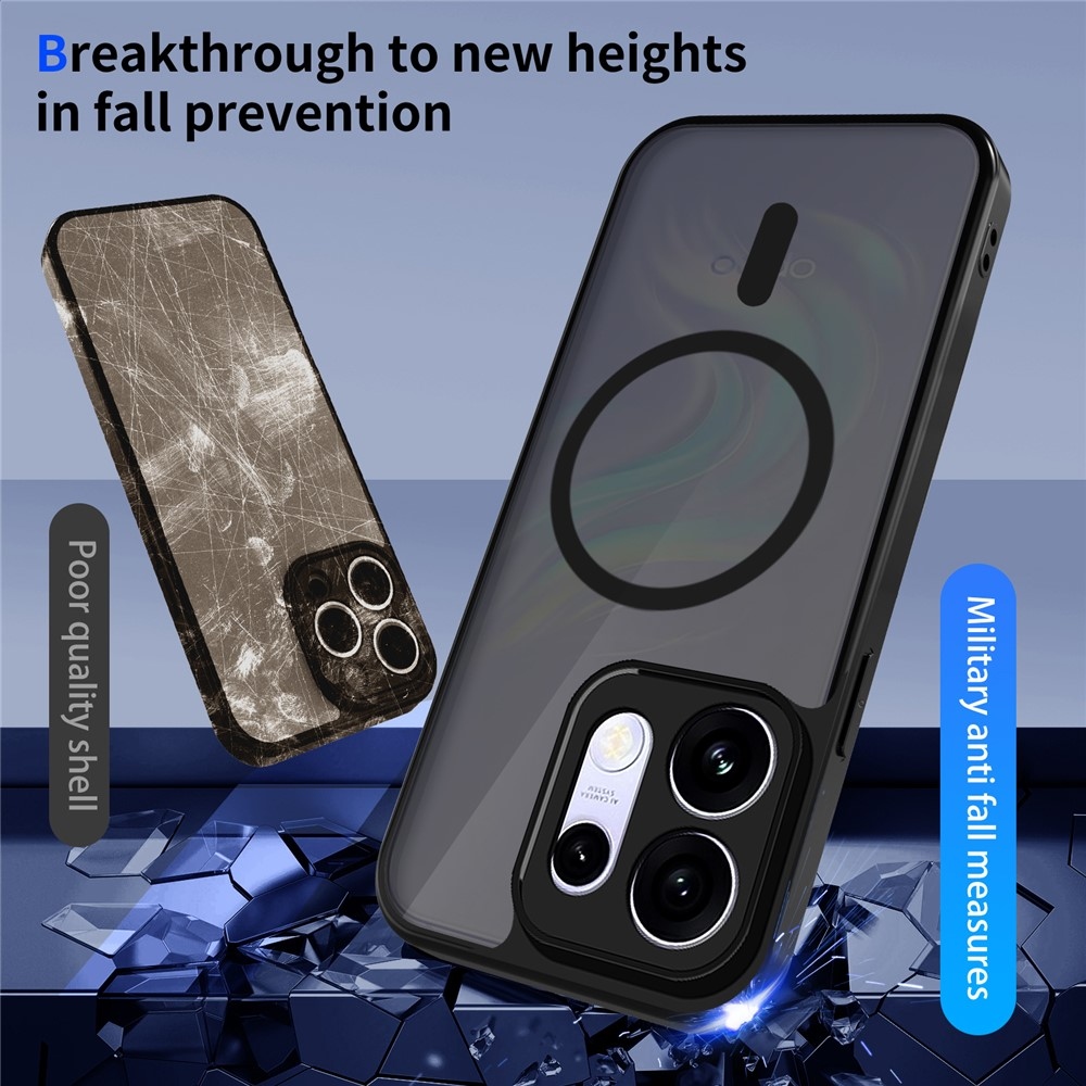 Case matný gelový obal s MagSafe na Oppo Reno 16 Pro 5G/Oppo Reno 16 5G - černý