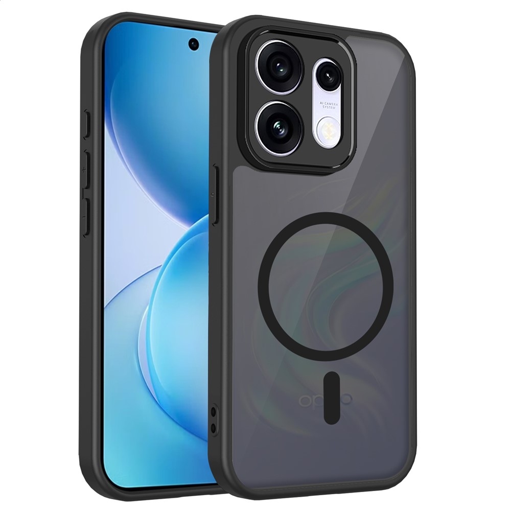 Case matný gelový obal s MagSafe na Oppo Reno 16 Pro 5G/Oppo Reno 16 5G - černý
