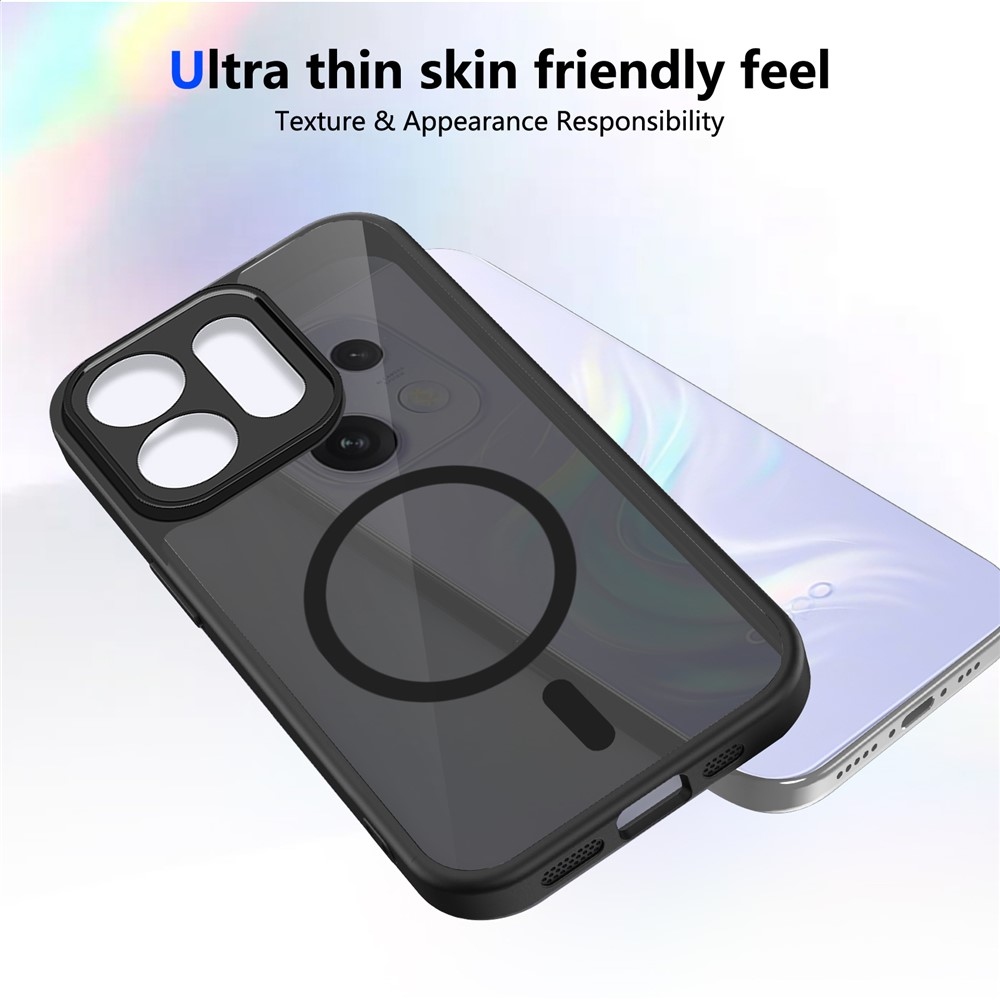 Case matný gelový obal s MagSafe na Oppo Reno 16 Pro 5G/Oppo Reno 16 5G - černý