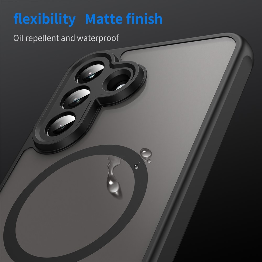 Case matný gelový obal s MagSafe na Samsung Galaxy A37 5G - černý