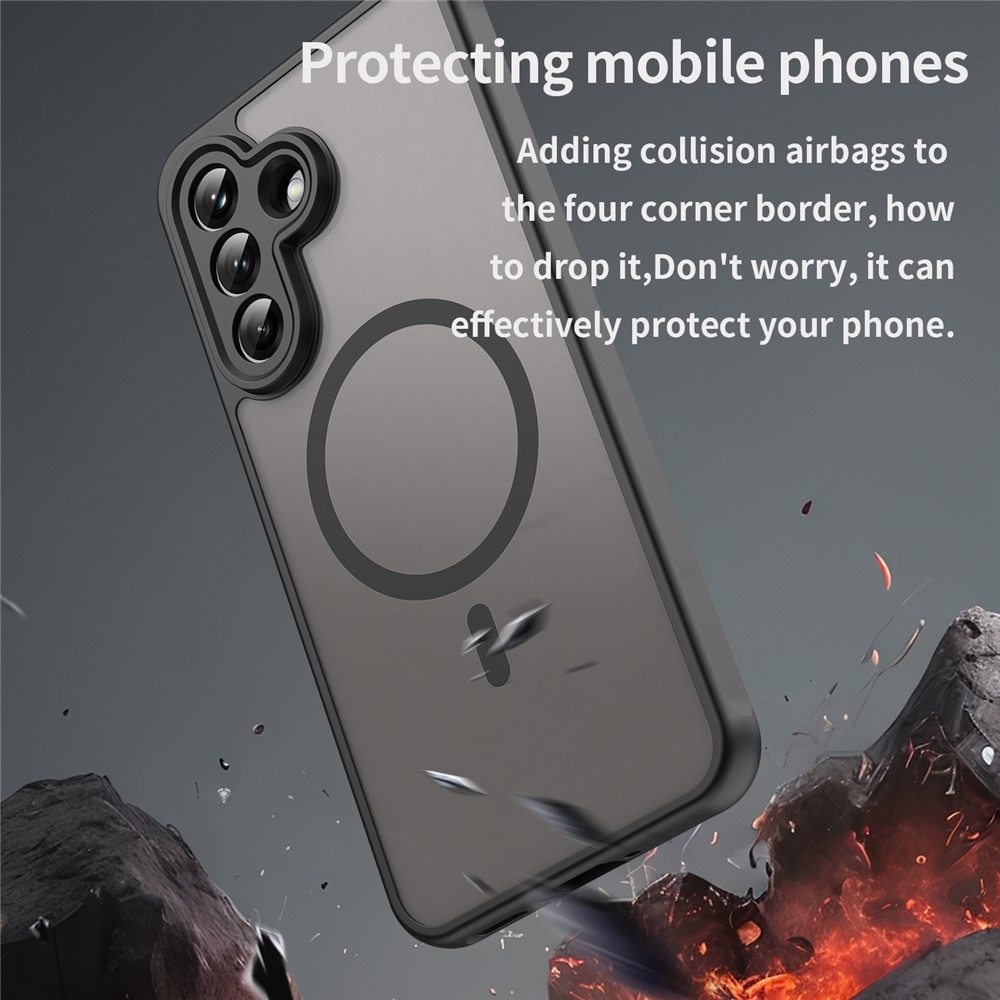 Case matný gelový obal s MagSafe na Samsung Galaxy A37 5G - černý