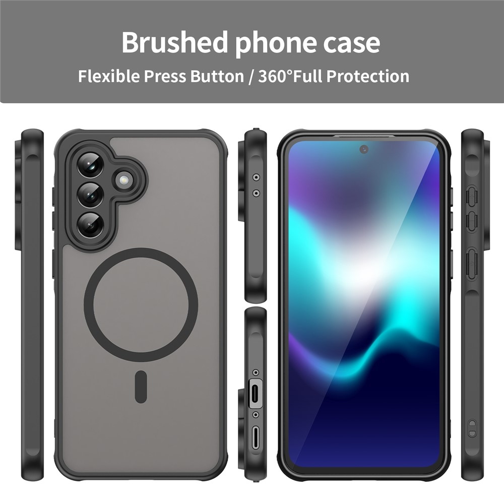 Case matný gelový obal s MagSafe na Samsung Galaxy A37 5G - černý