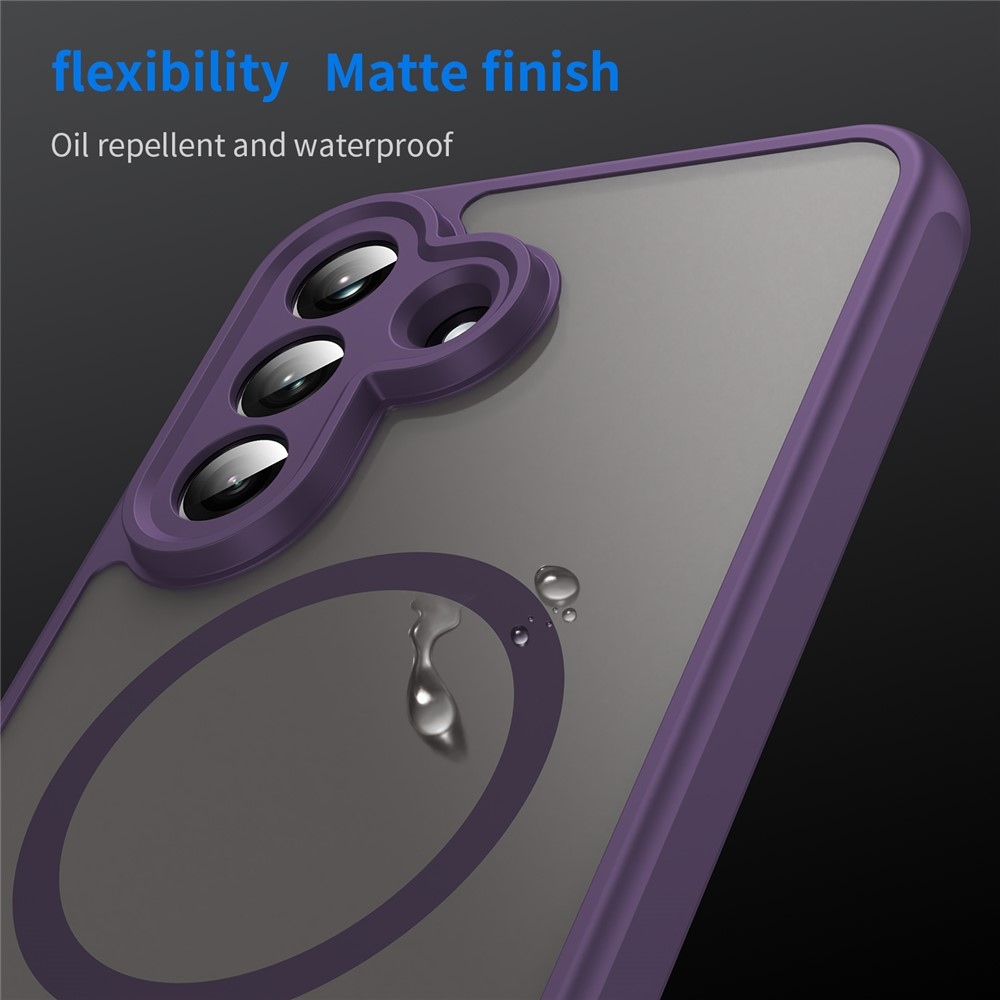 Case matný gelový obal s MagSafe na Samsung Galaxy A37 5G - fialový