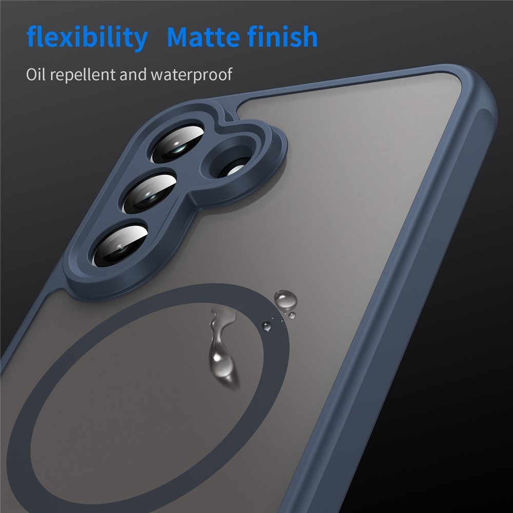 Case matný gelový obal s MagSafe na Samsung Galaxy A37 5G - modrý