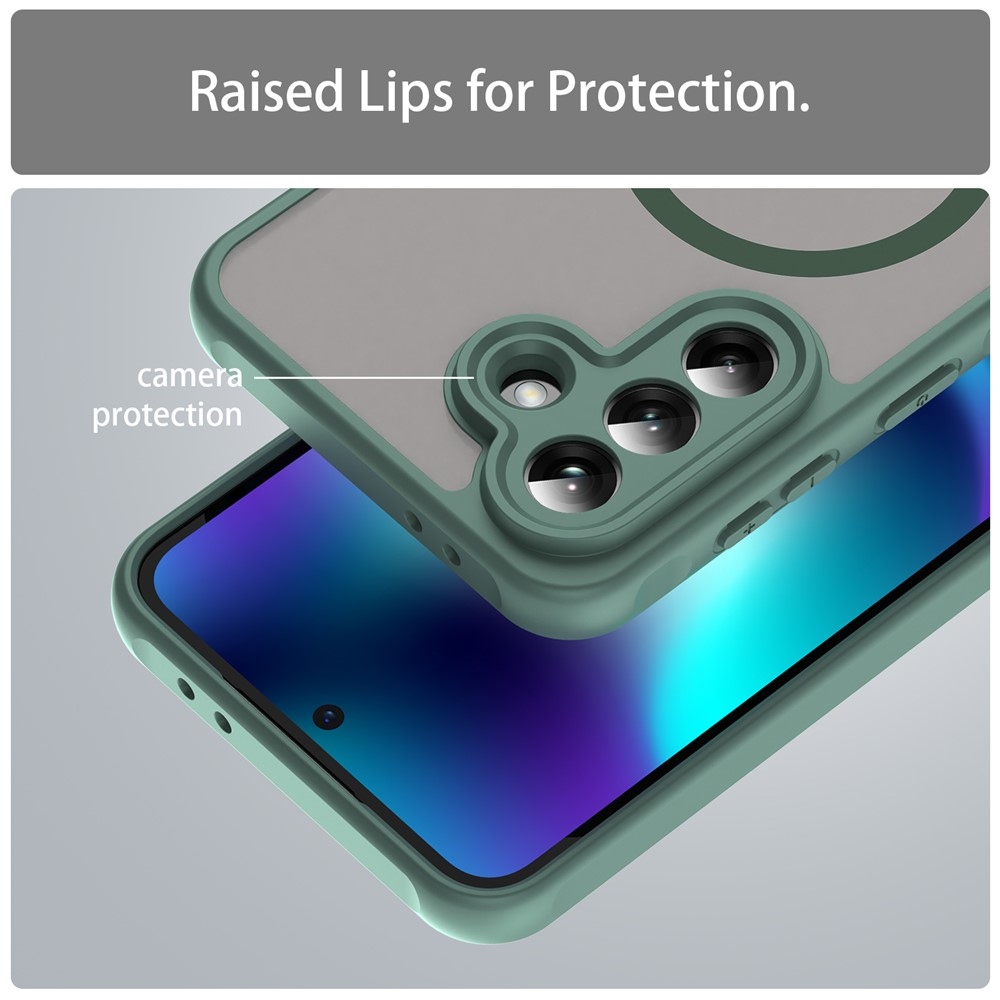 Case matný gelový obal s MagSafe na Samsung Galaxy A37 5G - zelený