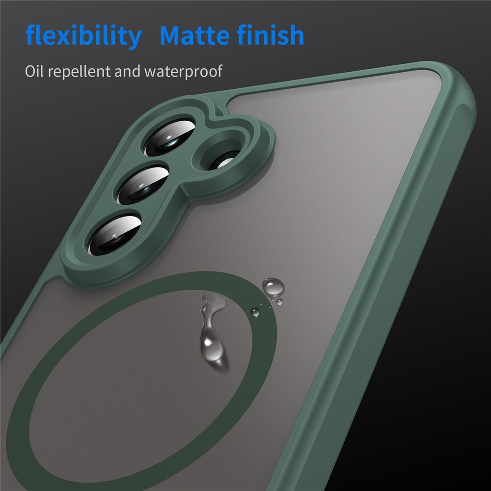 Case matný gelový obal s MagSafe na Samsung Galaxy A37 5G - zelený