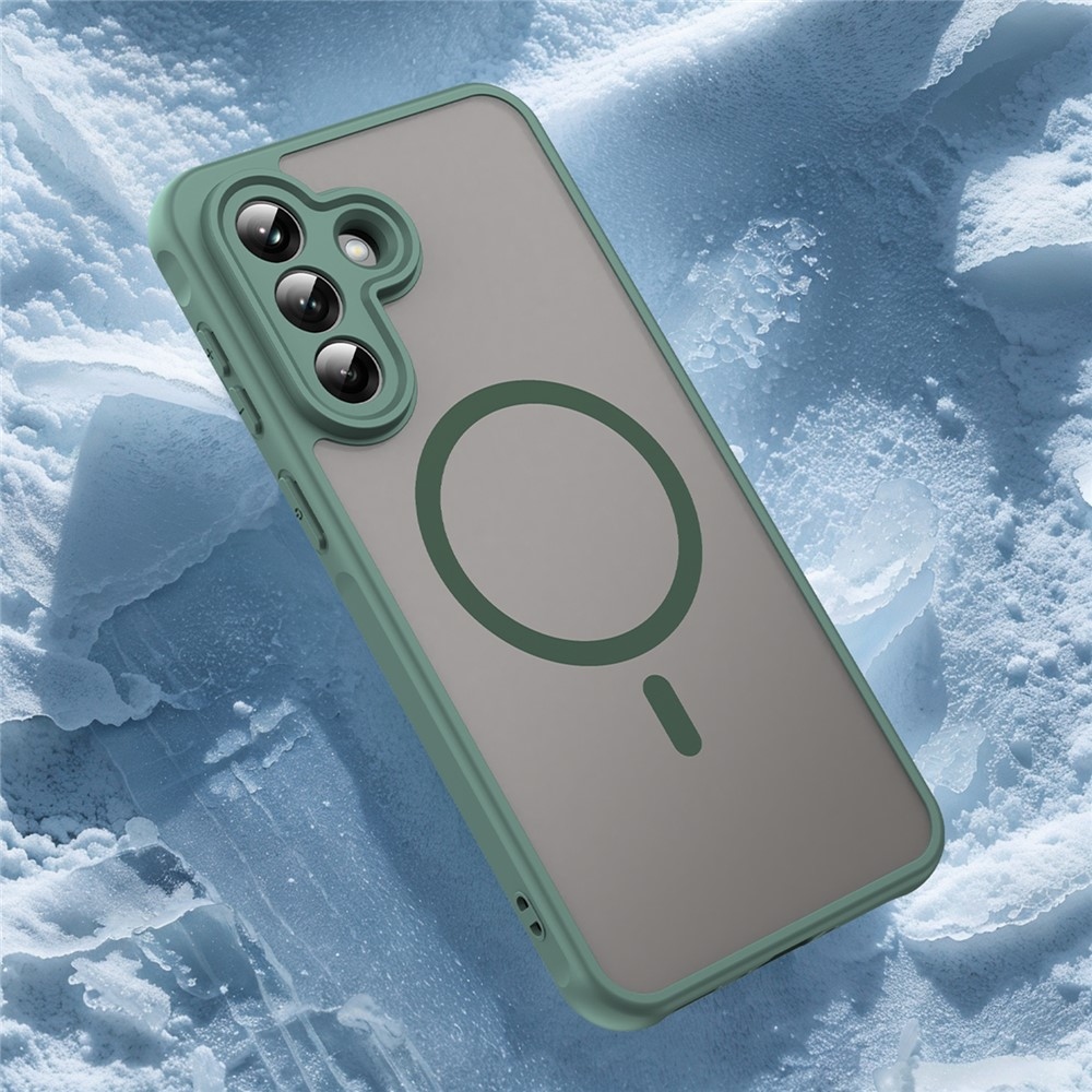 Case matný gelový obal s MagSafe na Samsung Galaxy A37 5G - zelený