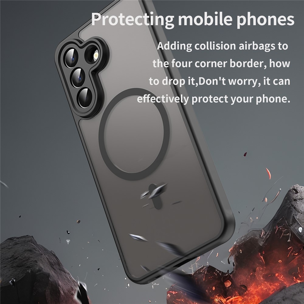 Case matný gelový obal s MagSafe na Samsung Galaxy A57 5G - černý